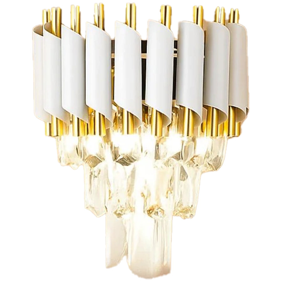 Lampadario in cristallo VERSAILLES Piccolo, 2xE14, Lampada da parete per interni predefinita bianca Titolo Alessandro Design