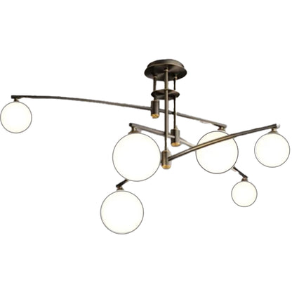 Lampadario con paralume rotondo, cupola PENTHOUSE, 6x G9, nero, metallo Lampadari moderni Titolo predefinito Alessandro Design