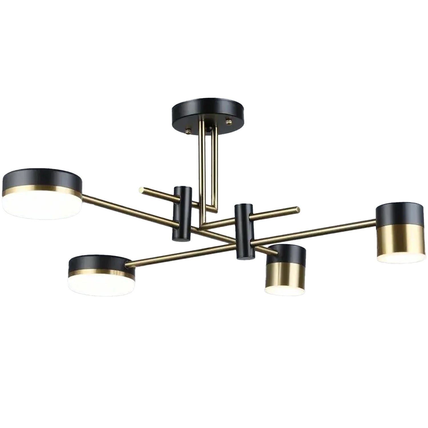 Lampadario LED Palius 48W Nero, 4 Bracci Titolo predefinito Alessandro Design