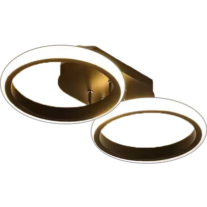 Lampadario LED Celio, 16W, 2 Cerchi, Luce Fredda/Calda/Neutra, Lampadari LED Neri Titolo predefinito Alessandro Design
