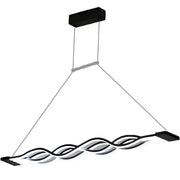 Lampadario LED a sospensione con telecomando WAVE 89W, Lineare, Luce Fredda/Calda/Neutra, Dimmerabile, Nero, Lampadari LED con Telecomando Titolo predefinito Alessandro Design