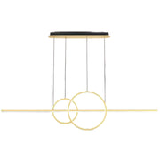Lampadario LED a sospensione con telecomando CASSANDRA 40W, Lineare, Luce Fredda/Calda/Neutra, Dimmerabile, Dorato, Lampadari LED con Telecomando Titolo predefinito Alessandro Design