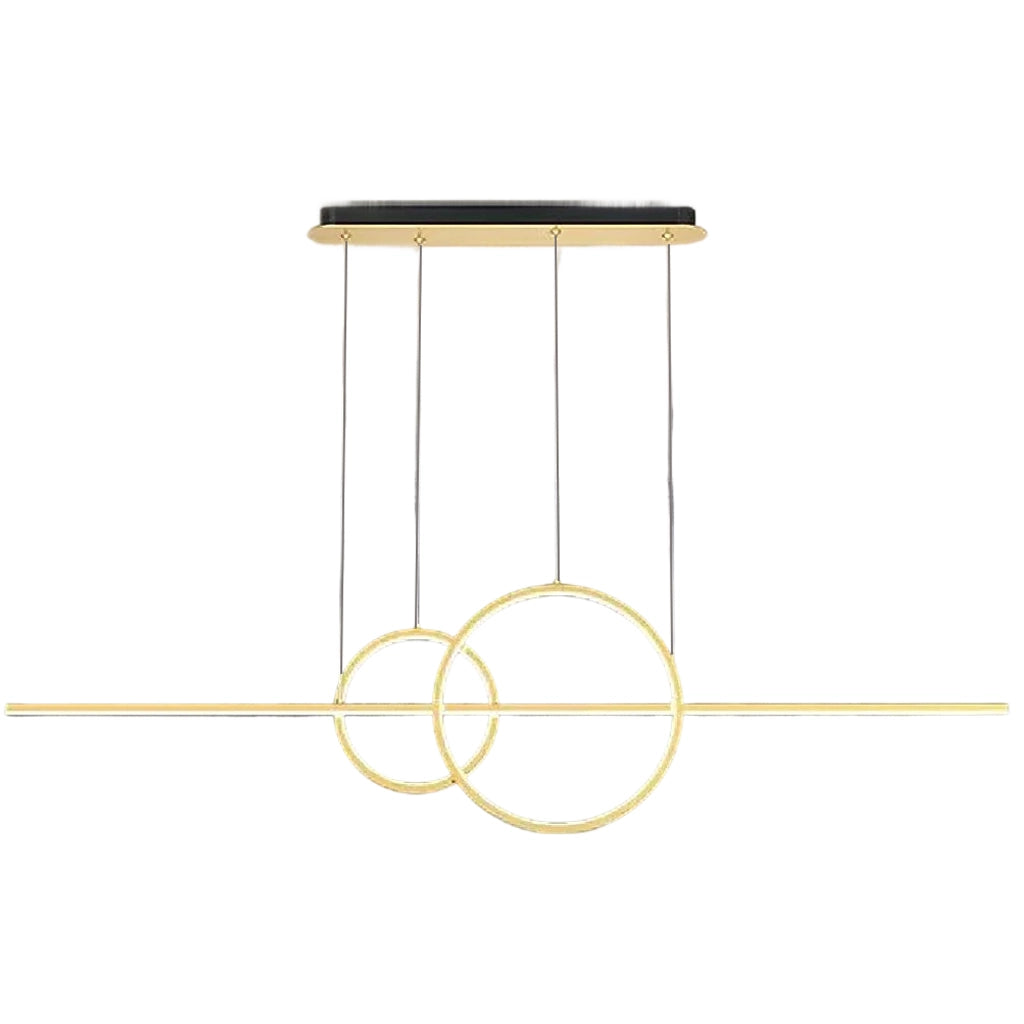 Lampadario LED a sospensione con telecomando CASSANDRA 40W, Lineare, Luce Fredda/Calda/Neutra, Dimmerabile, Dorato, Lampadari LED con Telecomando Titolo predefinito Alessandro Design