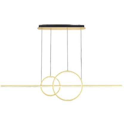 Lampadario LED a sospensione con telecomando CASSANDRA 40W, Lineare, Luce Fredda/Calda/Neutra, Dimmerabile, Dorato, Lampadari LED con Telecomando Titolo predefinito Alessandro Design