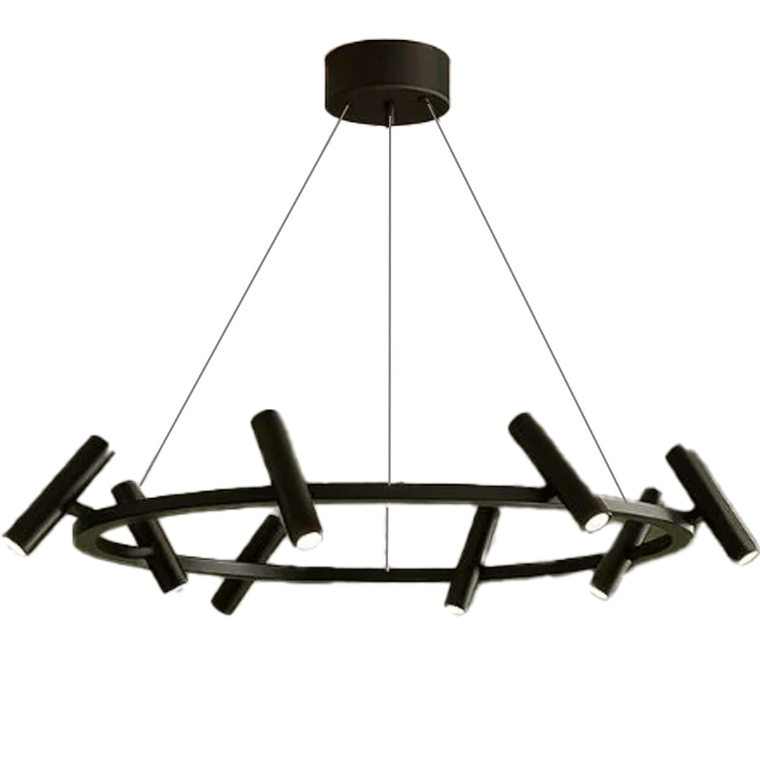 Lampadario LED Harman, 29W, 8 Sorgenti, Luce Neutra, Nero Lampadari Moderni Titolo predefinito Alessandro Design
