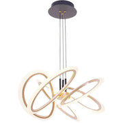 Lampadario LED a Sospensione con Telecomando RIMINI 86W, 5 Elementi, Luce Fredda/Calda/Neutra, Dimmerabile, Lampadari LED Oro con Telecomando Titolo predefinito Alessandro Design