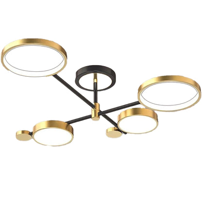 Lampadario LED con Telecomando MARIA, 4 Elementi, 22W, Luce Calda/Fredda/Neutra, Dimmerabile, Oro Lampadari LED con Telecomando Titolo predefinito Alessandro Design