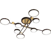 Lampadario LED con Telecomando LT721/8BK+GD, 44W, 8 Elementi, Luce Calda/Fredda/Neutra, Dimmerabile, Nero/Oro Lampadari LED con Telecomando Titolo predefinito Alessandro Design