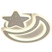Lampadario Nova LED con telecomando, 89W, dimmerabile, a forma di luna e stella, Lampadario LED bianco con telecomando Titolo predefinito Alessandro Design