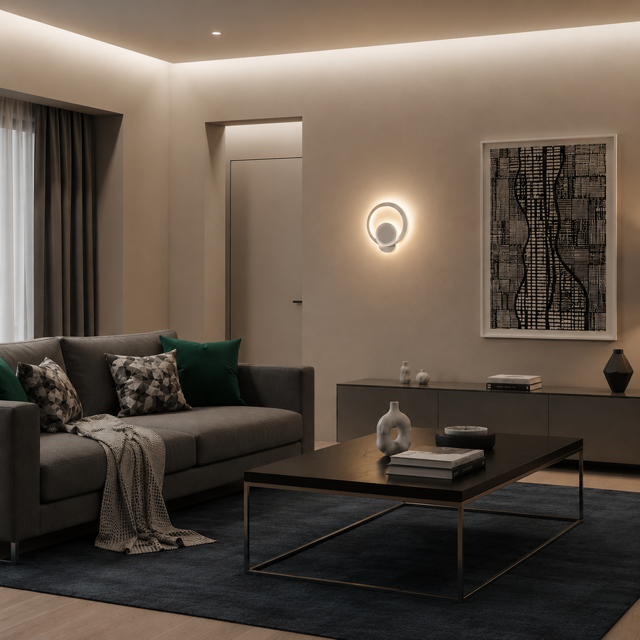 Lampada LED Urbanist 19W Rotonda Luce Fredda/Calda/Neutra in Acrilico e Metallo Bianco