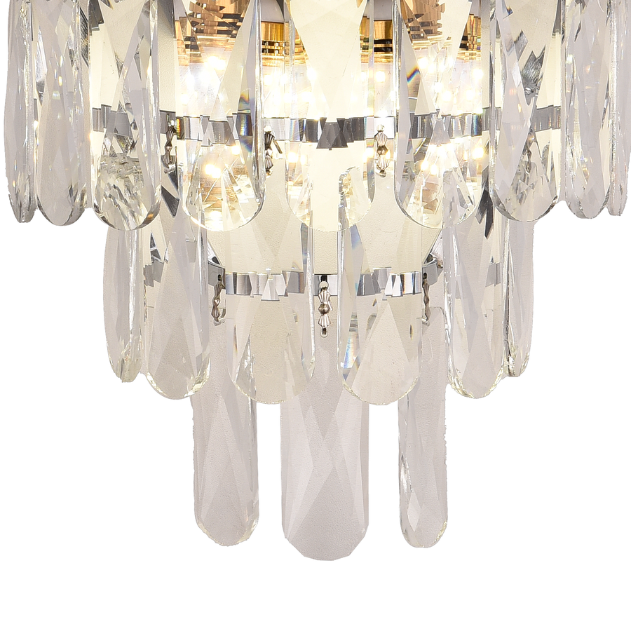 WINDSOR Lampada da parete Cristal, 2x E14, Cromo Lucido Lampade da parete per interni Titolo predefinito Alessandro Design