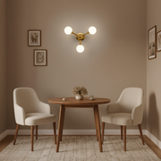 Lampada da parete decorativa ELEKTRA, 40x28cm, 3xG9, Metallo e vetro, Oro