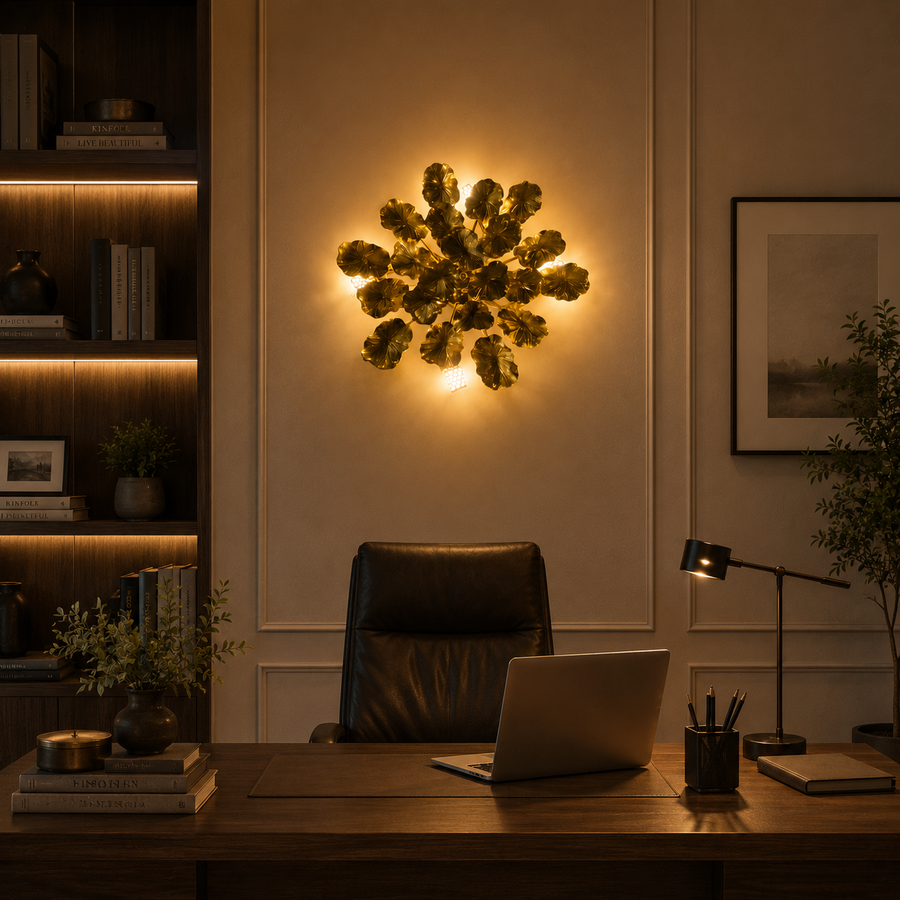 Lampada da parete decorativa Margherita 40 cm 3XG9 Oro