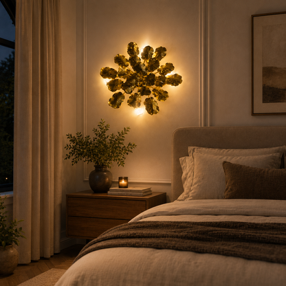 Lampada da parete decorativa Margherita 40 cm 3XG9 Oro