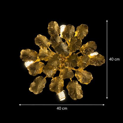 Lampada da parete decorativa Margherita 40 cm 3XG9 Oro