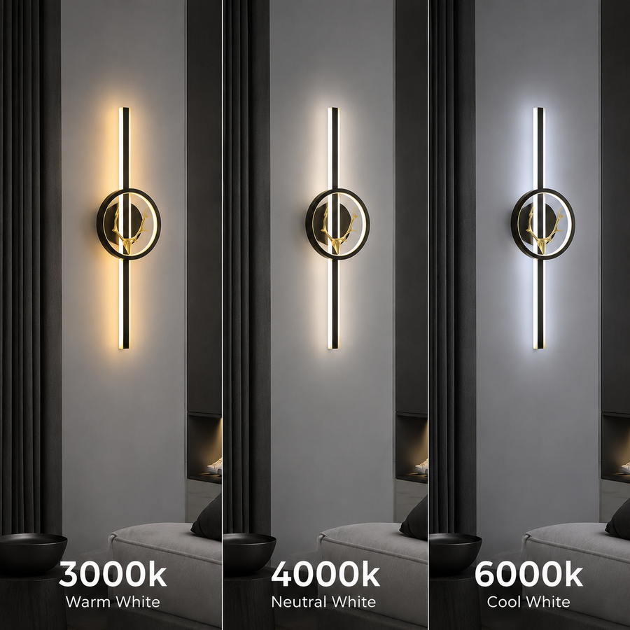 Lampada decorativa a LED CERBOS, 42W, 60cm, Luce calda/neutra/fredda, Nero, Metallo e Acrilico
