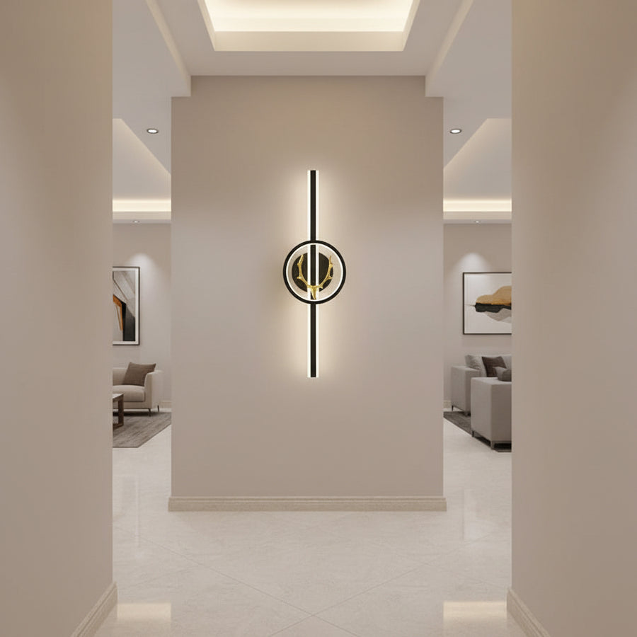 Lampada decorativa a LED CERBOS, 42W, 60cm, Luce calda/neutra/fredda, Nero, Metallo e Acrilico