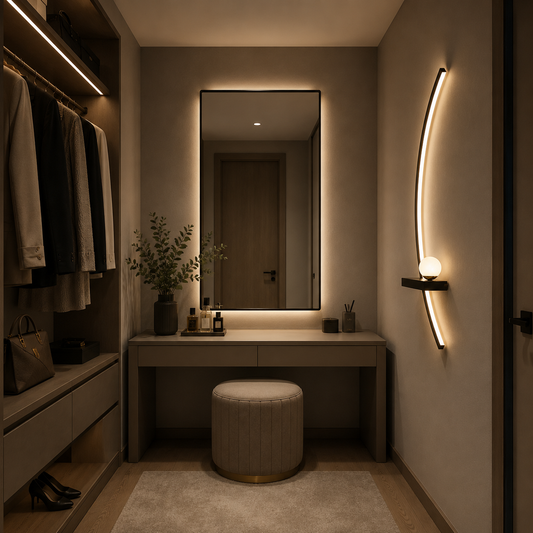 Lampada da parete decorativa a LED GDANSK, 20W, 57x20cm, luce calda/neutra/fredda, nero, metallo e acrilico