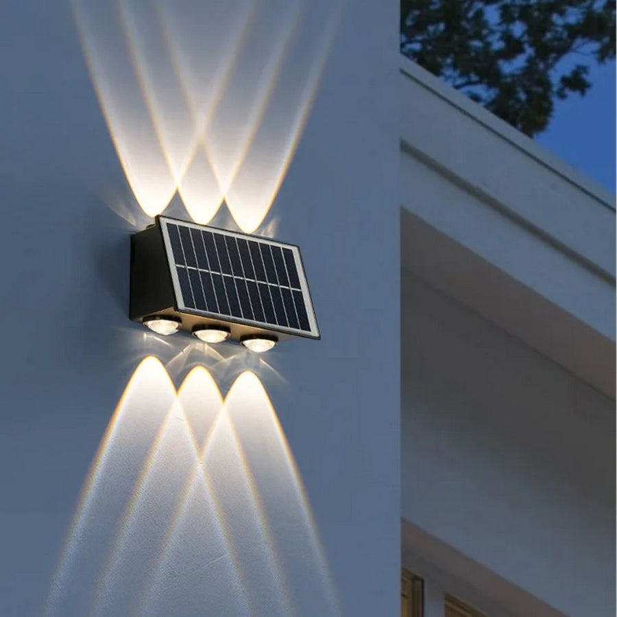Lampada da Parete a LED per Esterno Solaris, 6 Sorgenti Luminose, Luce Calda, Lampada da Parete per Esterno Nera Titolo predefinito Alessandro Design