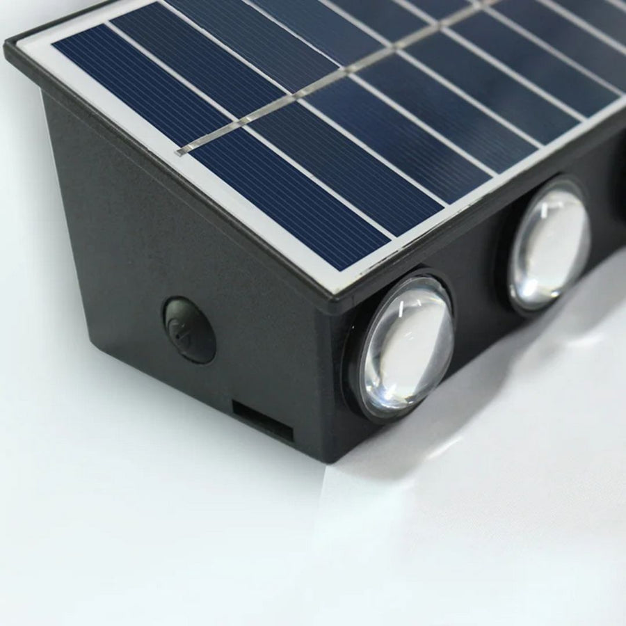 Lampada da Parete per Esterno Solaris a LED, 8 Sorgenti Luminose, Luce Calda, Lampada da Parete per Esterno Nera Titolo predefinito Alessandro Design