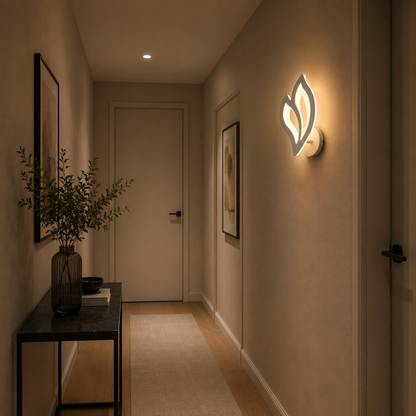 Lampada LED LILY 14W Petalo Luce Fredda/Calda/Neutra in Acrilico e Metallo Bianco