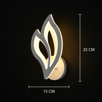 Lampada LED LILY 14W Petalo Luce Fredda/Calda/Neutra in Acrilico e Metallo Bianco