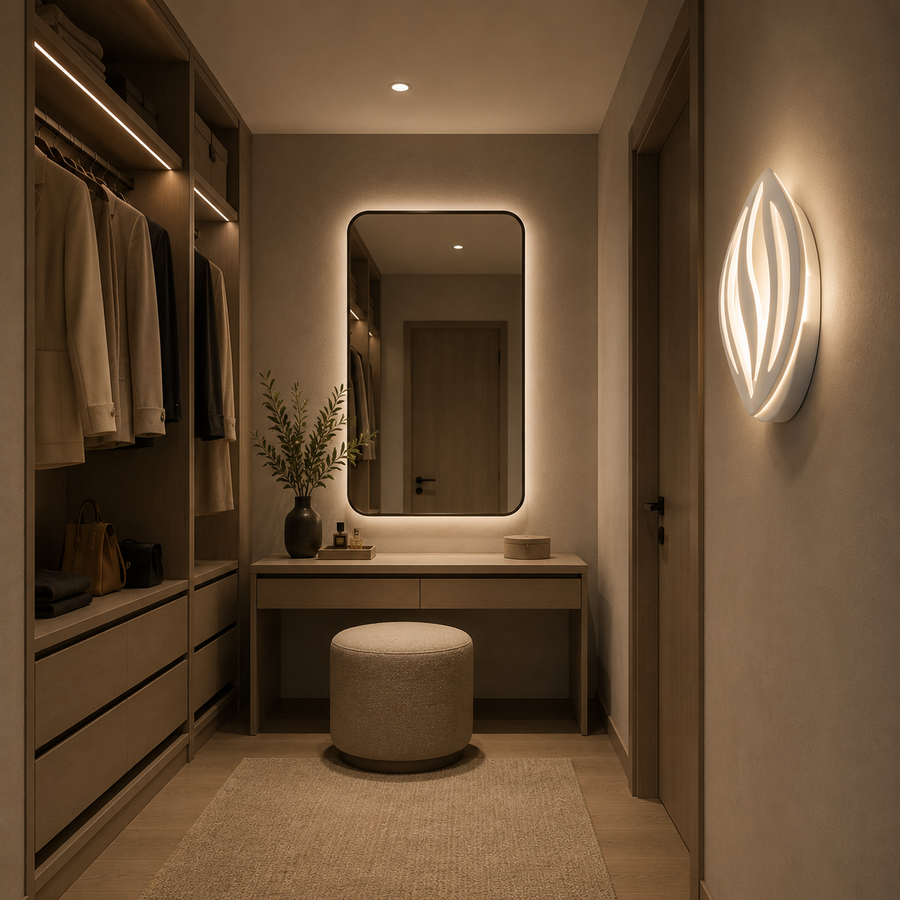 Lampada LED ORCHID 15W Petalo Luce Fredda/Calda/Neutra Acrilico Metallo Bianco