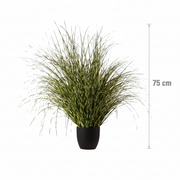 Pianta artificiale erba ornamentale, 75 cm, con foglie sparse, verde, senza vaso