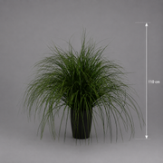 Pianta ornamentale in erba tipo fontana artificiale, 110 cm, verde, senza vaso