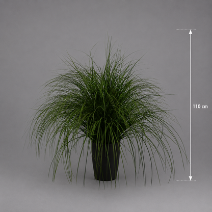 Pianta ornamentale in erba tipo fontana artificiale, 110 cm, verde, senza vaso