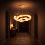 Lampadario LED con telecomando LT188WH, Cristallo e metallo, 40W, Dimmerabile, Altezza regolabile, Luce fredda/calda/neutra, Illuminazione di lusso Lampadari LED con telecomando Titolo predefinito Alessandro Design