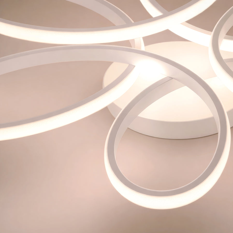 Lampadario a LED con telecomando ELIZA, 63W, Luce Fredda/Calda/Neutra, Dimmerabile, Lampadario a LED Bianco con telecomando Titolo predefinito Alessandro Design