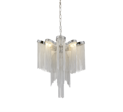 Candelabri Aurora, 4xE14, Diametro 43 cm, Altezza 68 cm, Cromo Lucido, Candelabri Moderni in Metallo Titolo predefinito Alessandro Design