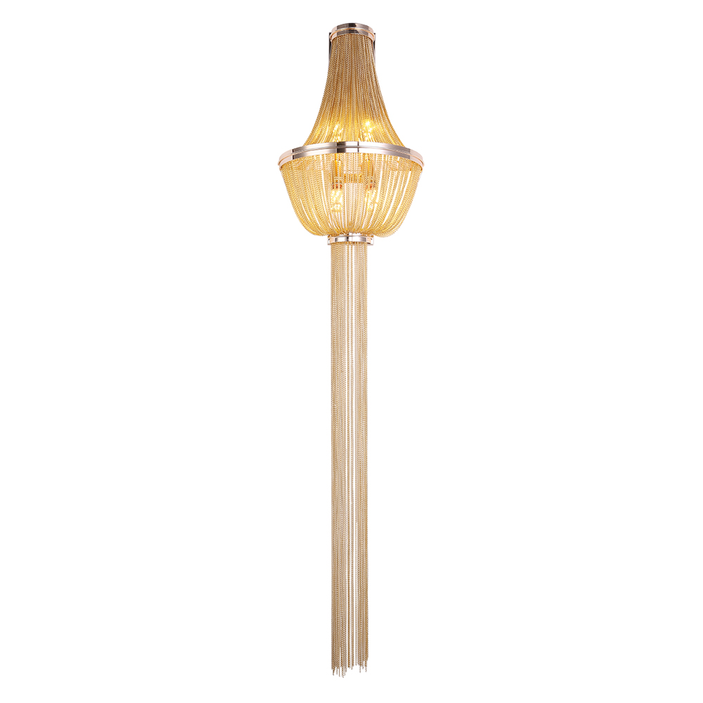 Lampada da parete Aurora, 4xE14, Diametro 34 cm, Altezza 150 cm, Oro, Metallo Lampade da parete per interni Titolo predefinito Alessandro Design