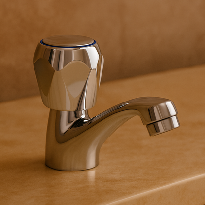 Rubinetto bagno da lavabo, acqua fredda, maniglia singola, cromo lucido Titolo predefinito Alessandro Design