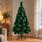 Brad Artificial MONTIA, 150 cm, 130 vârfuri, Suport Metalic, Verde