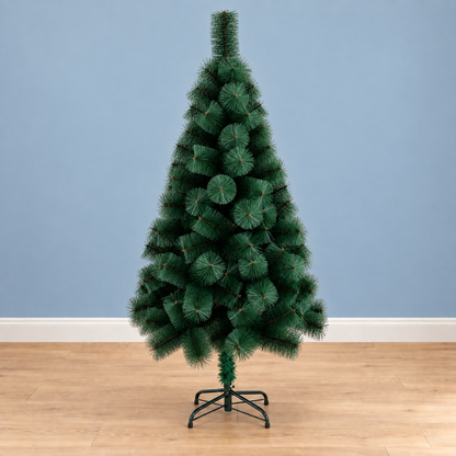 MONTIA Abete Artificiale, 180 cm, 220 punte, Supporto in Metallo, Verde
