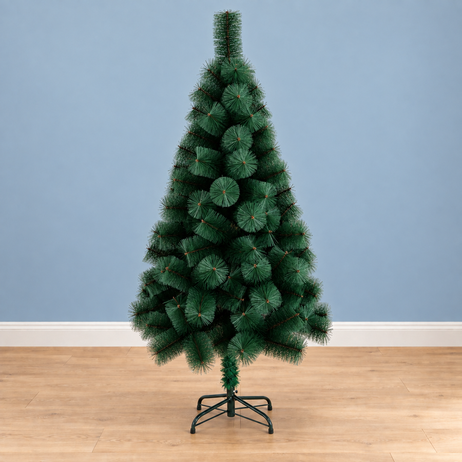 MONTIA Abete Artificiale, 180 cm, 220 punte, Supporto in Metallo, Verde