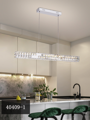 Lampadario LED con Telecomando, PRISMORA, Diametro 85 cm, Altezza 120 cm, Luce Fredda/Neutra/Calda, Dimmerabile, Cromo, Cristallo, Metallo Lampadari Moderni Titolo predefinito Alessandro Design
