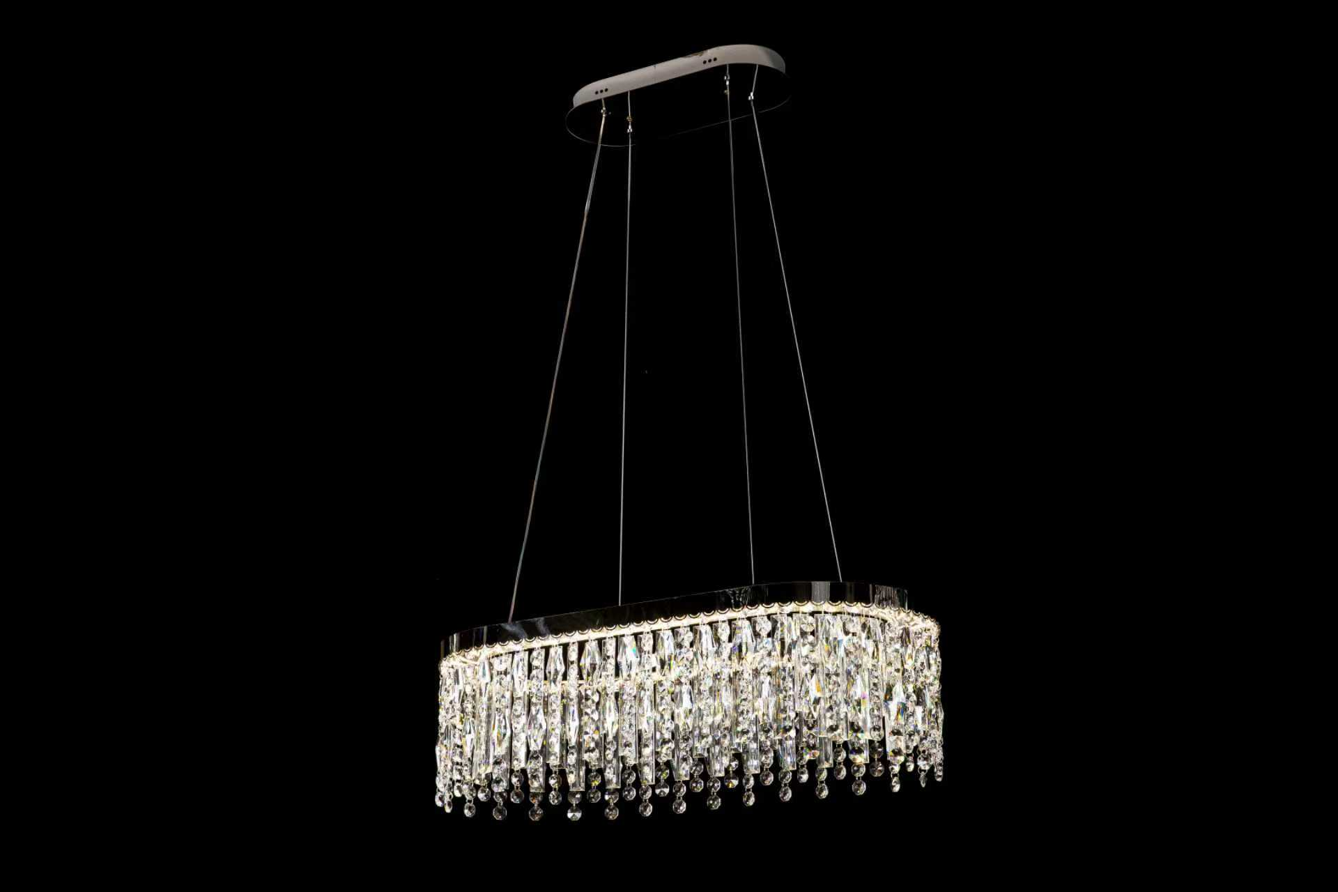 Lampadario LED con Telecomando, 114W, ROYALE Imperio, 70x33x120, Luce Fredda/Neutra/Calda, Dimmerabile, Argento, Cristallo, Acciaio Lampadari LED con Telecomando Titolo predefinito Alessandro Design