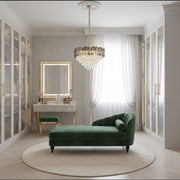 Lampadario Cristallo AURUM Petito 3xE14, Diametro 30cm, Altezza 28cm, Oro Lucido, Altezza Regolabile, Design Elegante