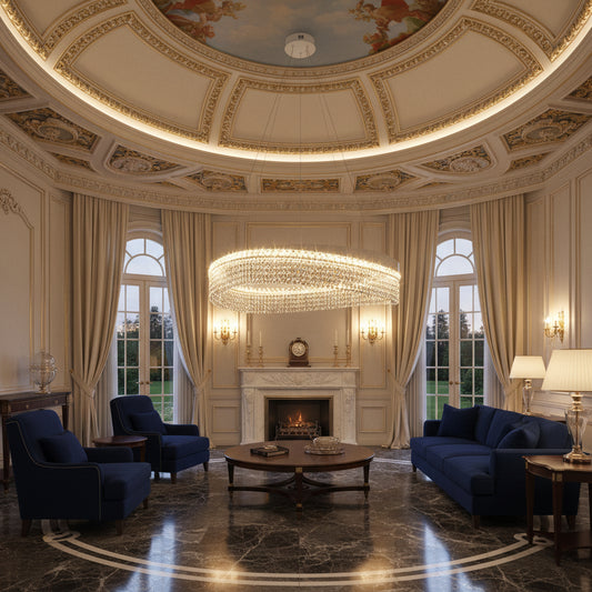 Lampadario in cristallo VOLNA Regalis, 170 W, D80 cm, luce calda/neutra/fredda, bianco, metallo e cristallo