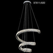 Lampadario LED con Telecomando, TWIST, 108W, Diametro 60 cm, Altezza 120 cm, Luce Fredda/Neutra/Calda, Dimmerabile, Cromo, Cristallo, Acciaio Lampadari LED con Telecomando Titolo predefinito Alessandro Design