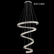 Lampadario LED con Telecomando TWIST, 272W, Diametro 80 cm, Altezza 150 cm, Luce Fredda/Neutra/Calda, Dimmerabile, Cromo, Cristallo, Acciaio Lampadari LED con Telecomando Titolo predefinito Alessandro Design