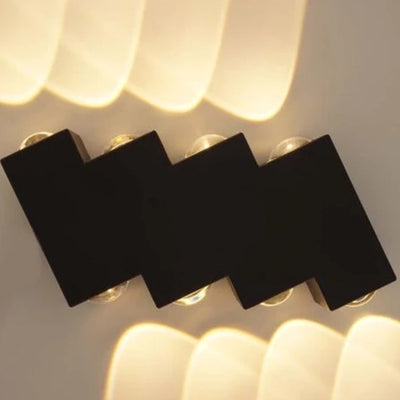 Applique LED AX232, Esterno, 8 Sorgenti, 8W, Nero, 3000K