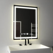 Specchio rettangolare a LED, 45x60 cm, Verite MotionGlow Marcello, sistema antiappannamento, orologio e termometro, Specchi Marcello dimmerabili Titolo predefinito Alessandro Design