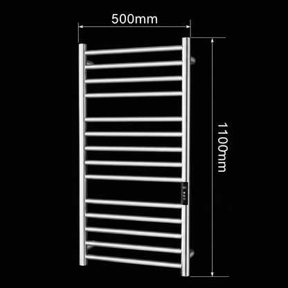 Scaldasalviette elettrico, 240 W, metallo, argento