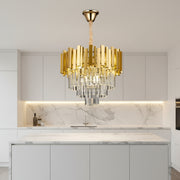 Lampadario BLOIS Nobile, diametro 40 cm, 5x E14 oro, altezza regolabile