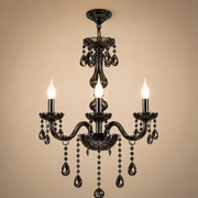 Lampadario Cristallo AUGUST Eleganza, 3xE14, Diametro 48cm, Argento, Altezza Regolabile