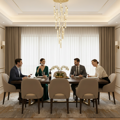 LAGOM Lampadario LED in Cristallo con Telecomando, Sospensione, 30 Sorgenti, 90W, Luce Calda/Neutra/Fredda, Diametro 60cm, Altezza Regolabile, Oro, Metallo e Cristallo